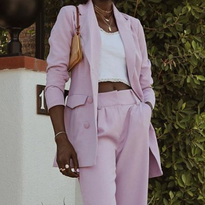 Pastel pink suit - how to wear pastels to work, we show how to pull off the  look. #pastel #suit #fashion
