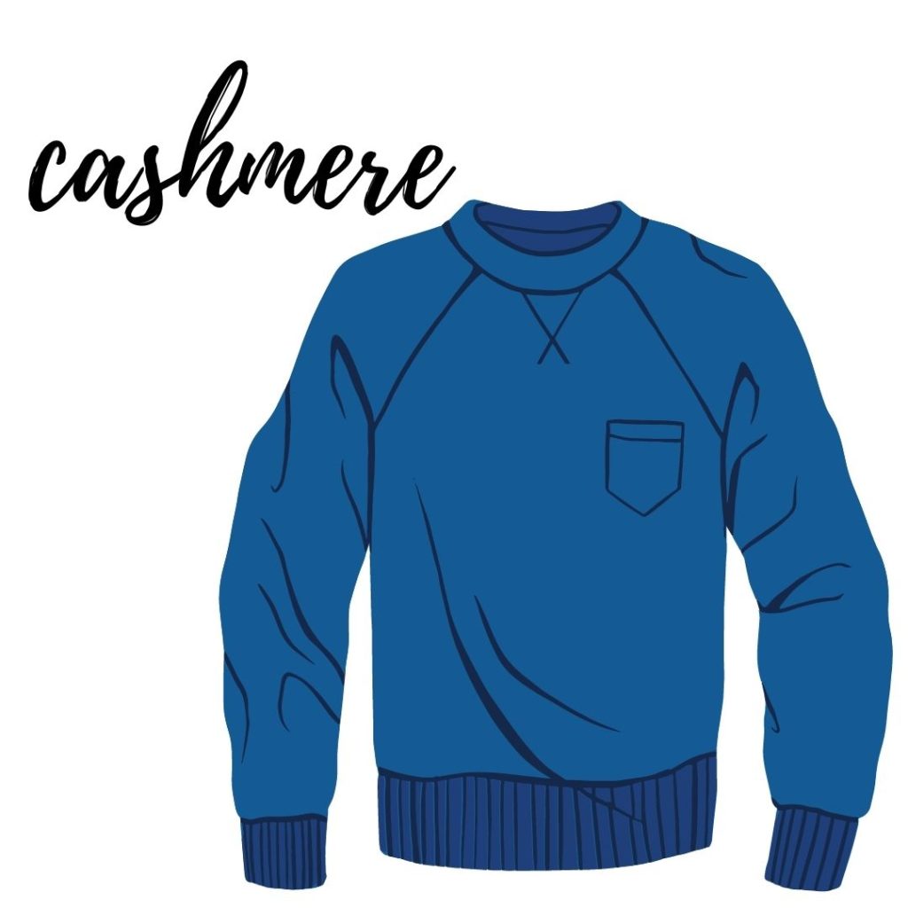blue cashmere sweater