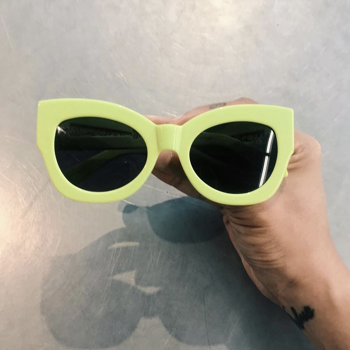 photo of neon yellow sunglasses