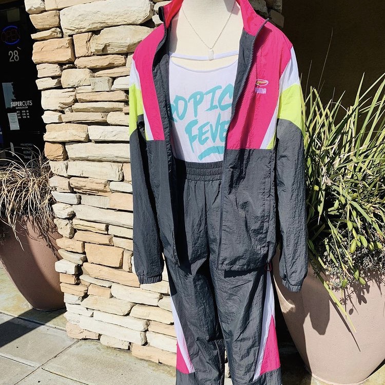 photo of track suit with neon highlights
