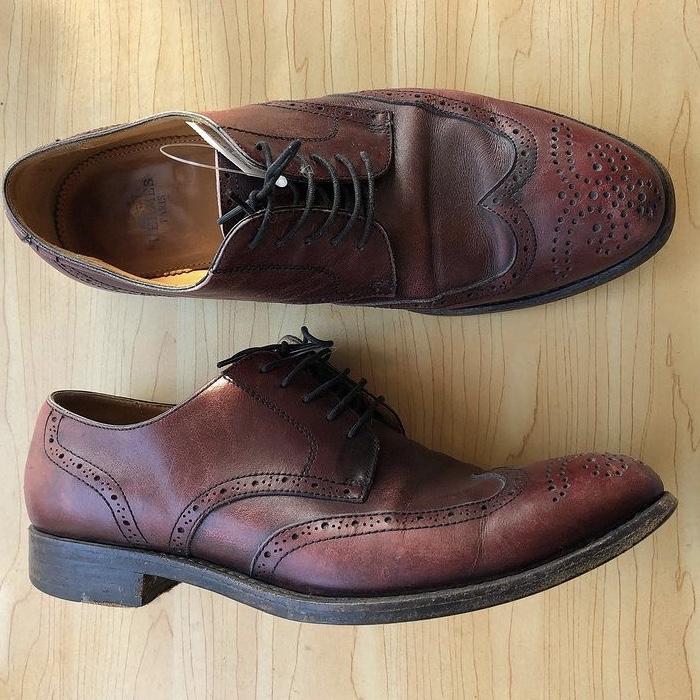 photo of men's leather shoes