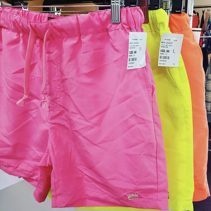 photo of neon men's shorts