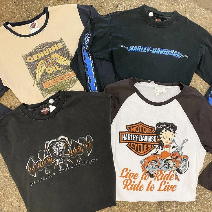 photo of vintage t-shirts