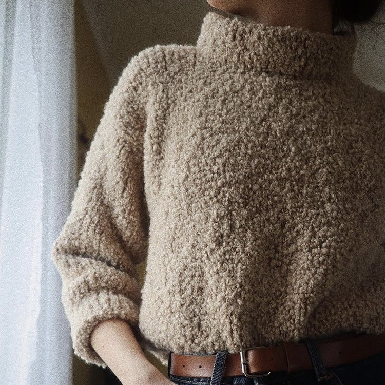 photo of a boucle sweater