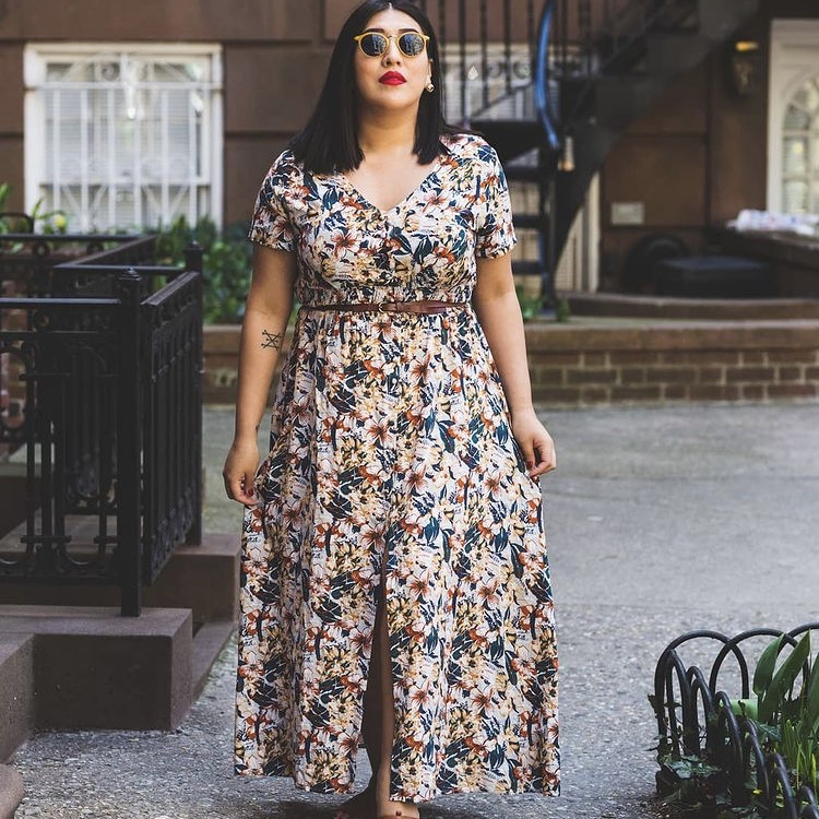 photo of person in floral sundress