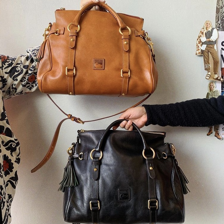 photo of leather handbags