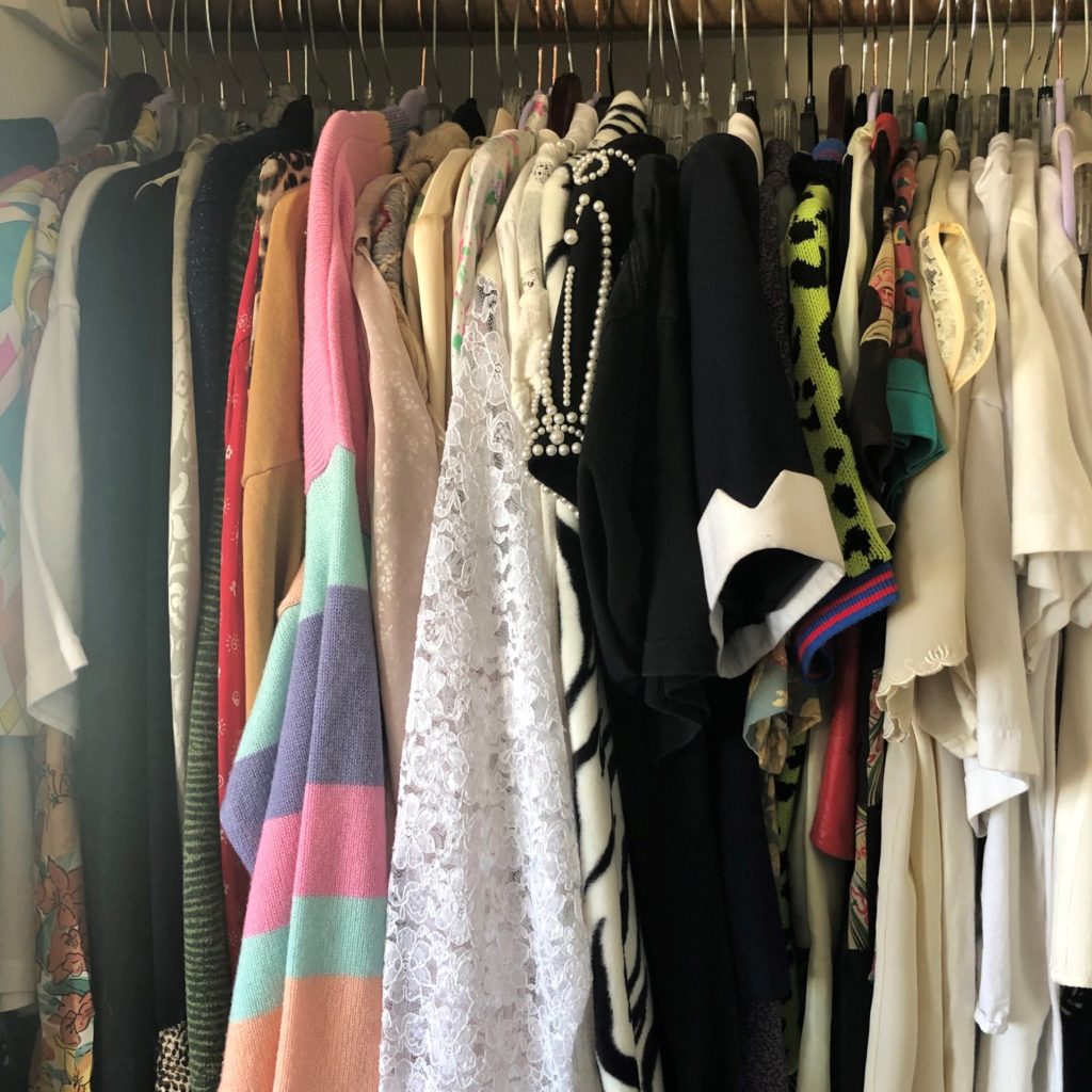 photo of rack of clothes
