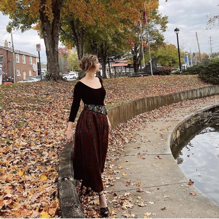 photo of person in a maxi skirt