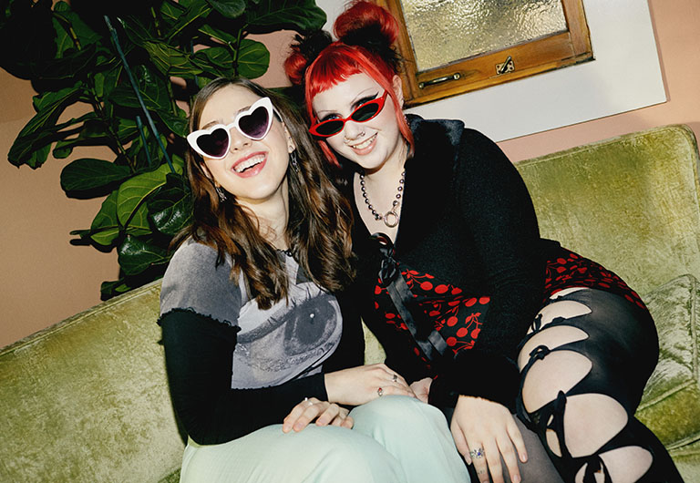 Serena and Zoe wearing sunglasses