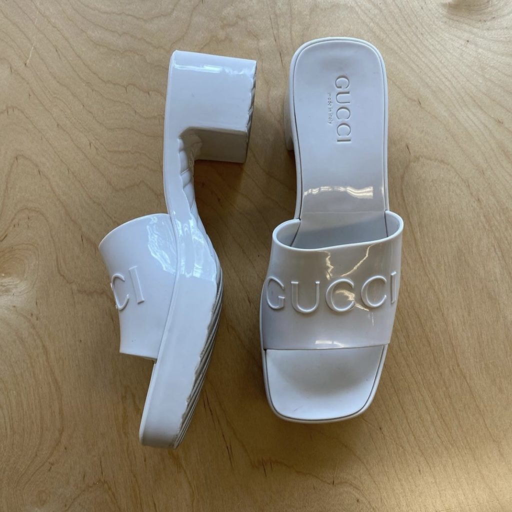photo of Gucci jelly slides