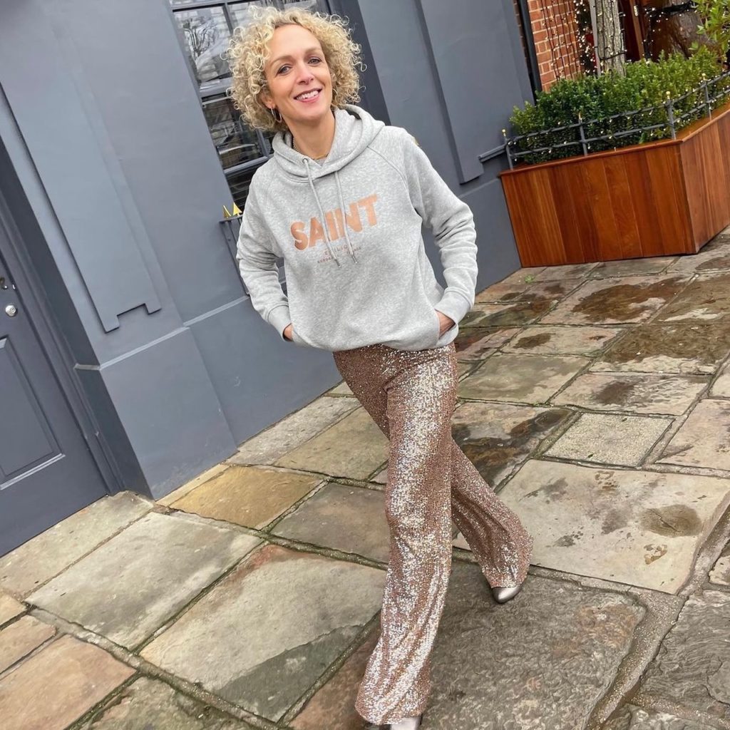 photo of person in sequin pants