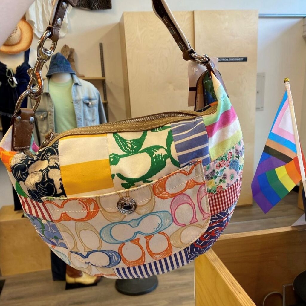 logo handbag in multi colors