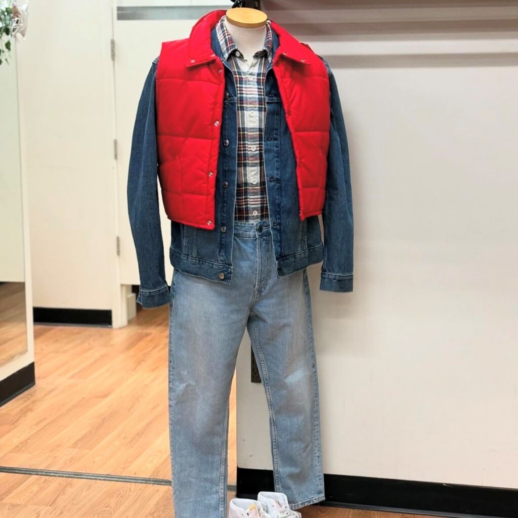 mannequin wearing an outfit that looks like Marty McFly