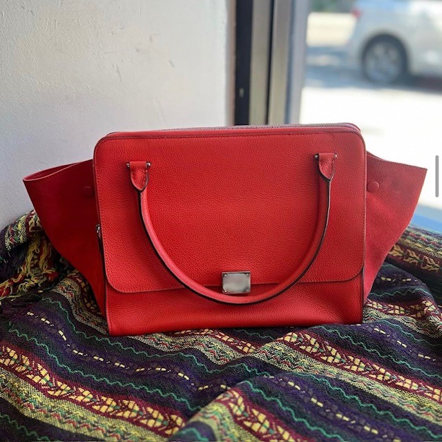 red leather Celine handbag