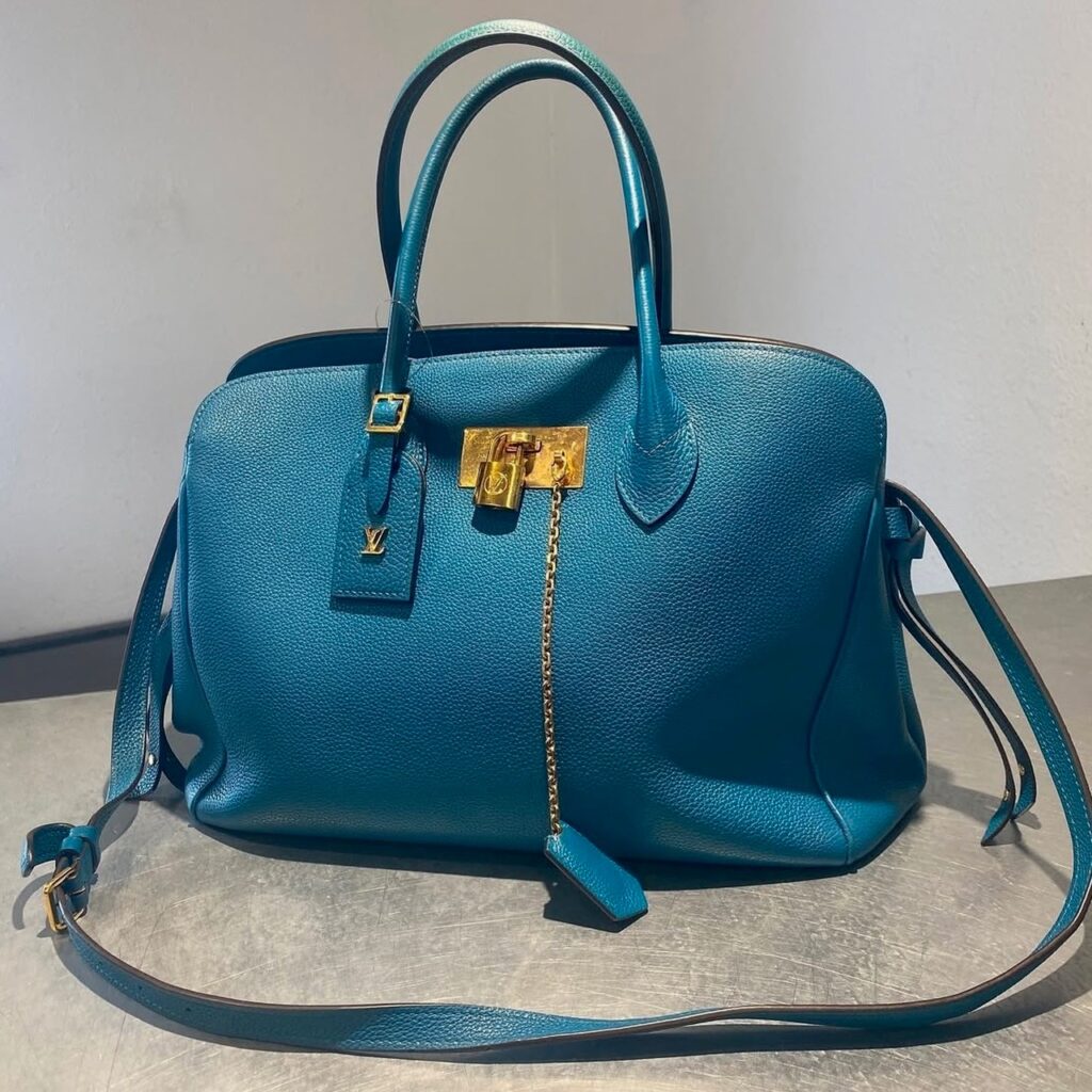 teal handbag