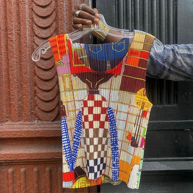 a multi-colored tank top