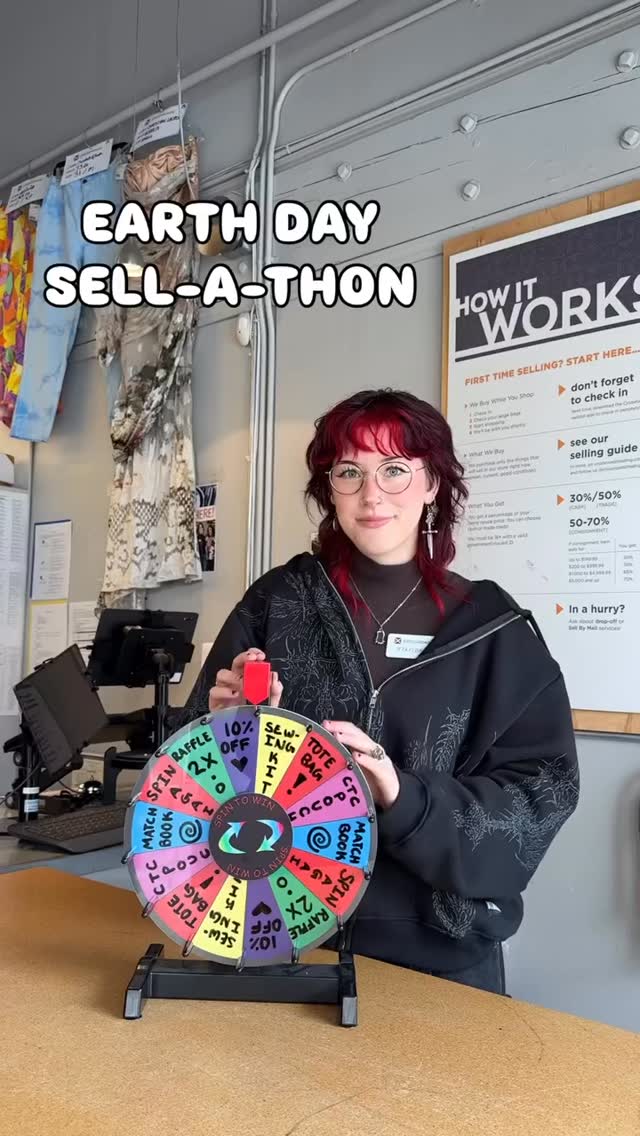 Happy Earth Day! Today is the beginning of our Sell-a-thon celebration. From April 22nd through April 26th, anyone who sells gets a spin on our prize wheel and entry to win one of our daily $50 gift card giveaways. ✨🛍️

Saturday, April 26th will be even more special with $5 sale items, curated trend racks, refreshments and more! You won’t want to miss out. Visit any Crossroads location to join the fun.🤭🧡

#crossroadstrading #crossroadsfinds #crossroadsstore #fashionfinds #buyselltrade #style #thriftfinds #consignment #shopping #womensfashion #mensfashion #fashionblogger #ootd #fashion #thrift #sustainablefashion #secondhandfirst #shopthrift #consignment #thrifted