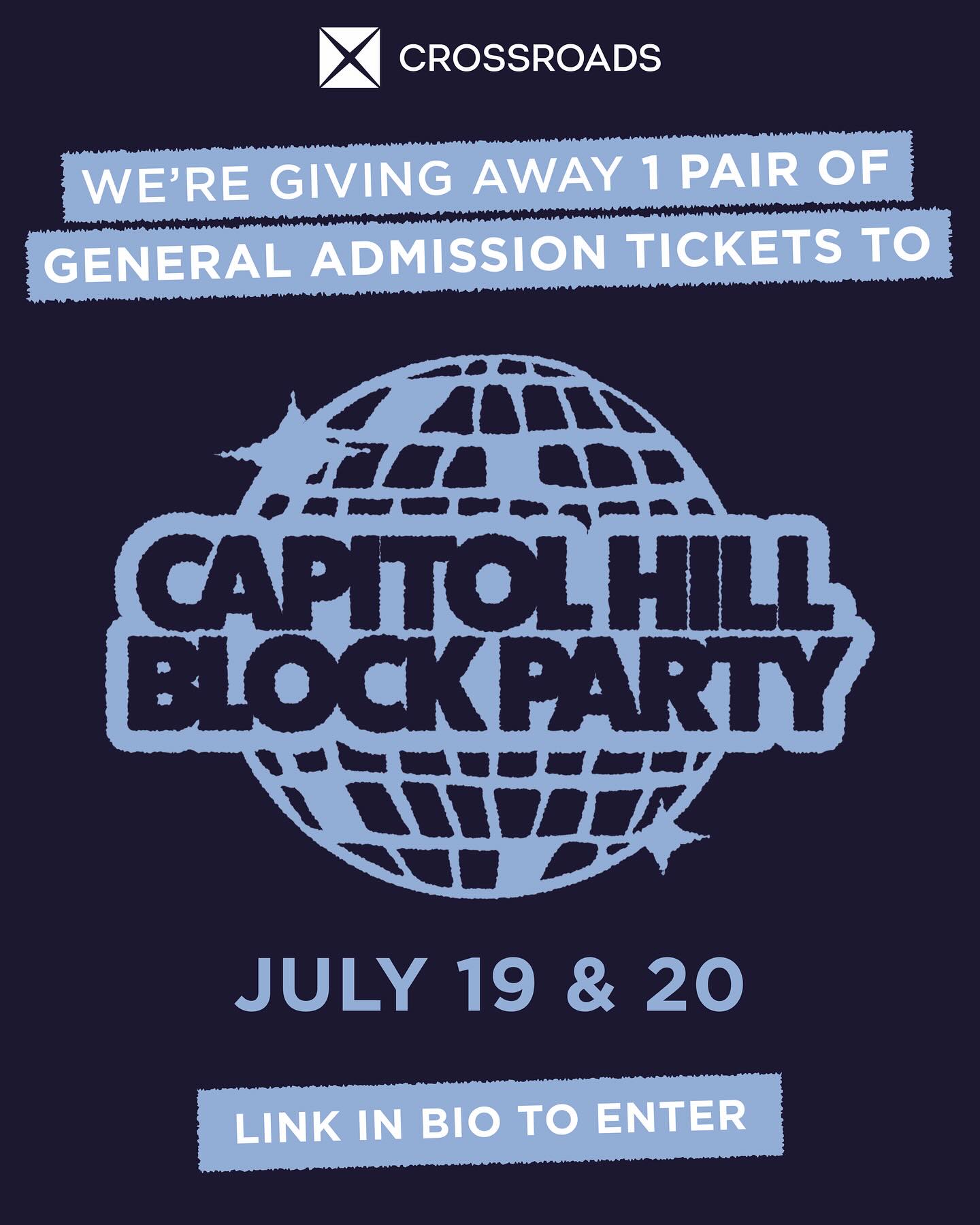 We’re giving away 1 PAIR of 2-DAY tickets to Seattle’s @capitolhillblockparty! 🎉🎉🎉

This year’s festival features Thundercat, The Dare, Slayyyter, 100 Gecs and so many more fabulous artists! Not to mention all the yummy food vendors and fun booths to visit (including ours!). It’s an event you won’t want to miss. 🤩🪩💞

Click the link in our bio to enter!

Entries are open starting today 6/11/25 through 6/17/25. Must be 18 years or older to enter. Open to U.S. residents only. 2 winners will be randomly selected on 6/18/25. This giveaway is not affiliated with Instagram. Winner will be contacted directly via email. Do not share personal information with any other accounts.⁠

#seattlegiveaway #capitolhillseattle #capitolhillblockparty #crossroadstrading #crossroadsfinds #crossroadsstore #fashionfinds #buyselltrade #style #thriftfinds #consignment #shopping #womensfashion #mensfashion #fashionblogger #ootd #fashion