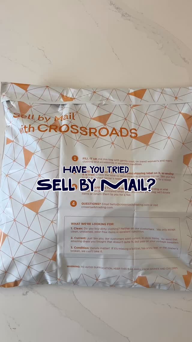 If you don’t have time to sell your clothes in store, here is another easy and convenient way to sell. It’s just 4 easy steps:

1. Request a Bag Online - It’s free to request a bag. We’ll send you everything you need to get started (including a pre-paid UPS bag).

2. Fill It Up - Our trained and experienced buyers look for clean, on-trend items in great condition.

3. Send It In - We carefully assess your items to make sure you get the best value for your clothes.

4. Cash Out - Based on your choice, we send you a mobile payment via Zelle or keep your trade credit on file for you to use whenever you visit Crossroads.

To learn more about Sell by Mail, click the link in our bio or visit www.crossroadstrading.com/sell-by-mail/.

#crossroadstrading #crossroadsfinds #crossroadsstore #fashionfinds #buyselltrade