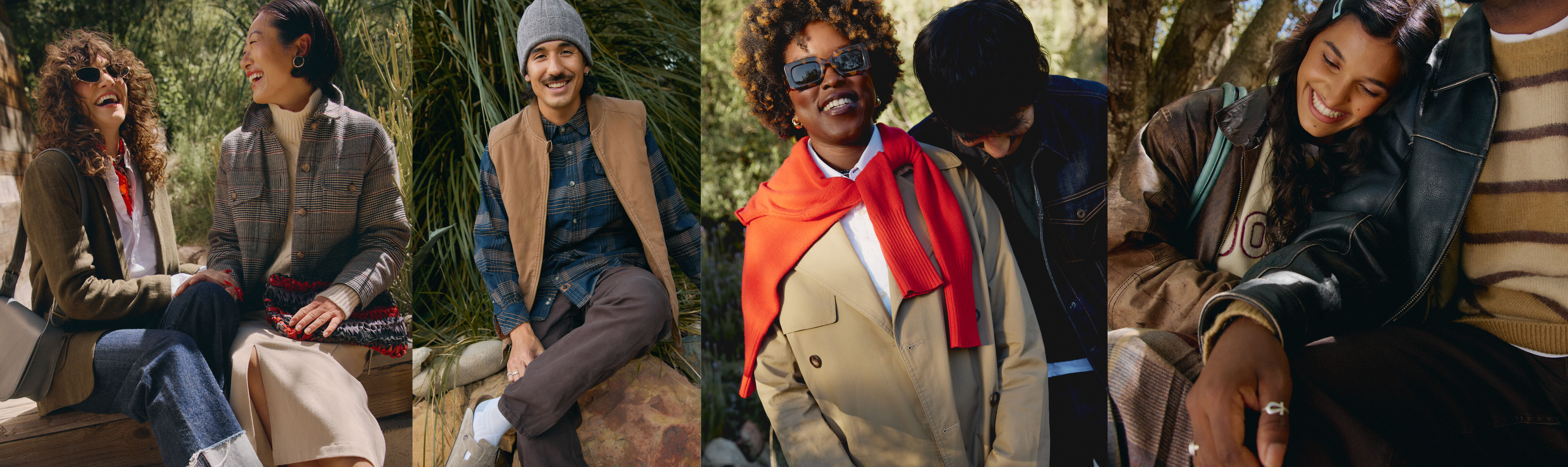 decorative images with models in fall fashion