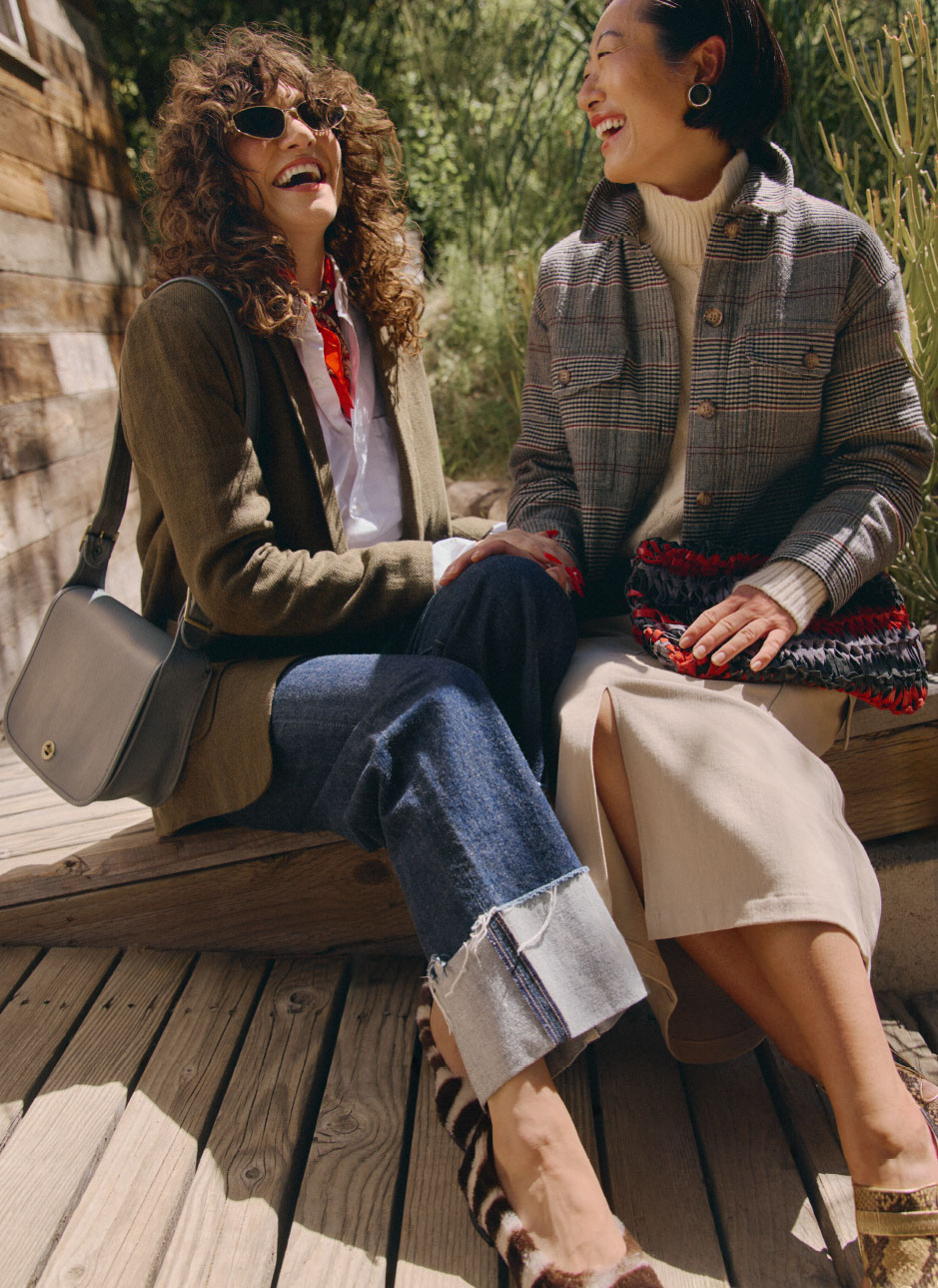 decorative image of models in fall fashion