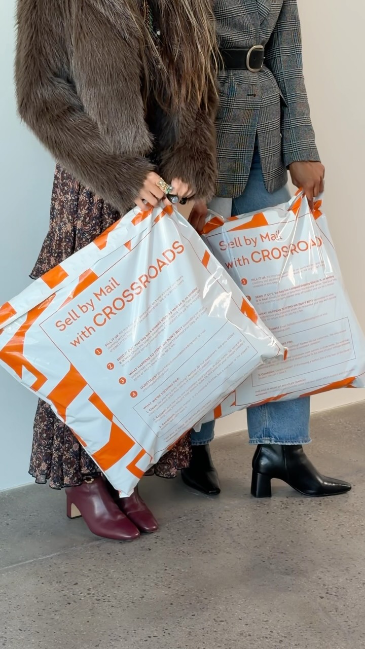 If you don’t have time to sell your clothes in store, here is another easy and convenient way to sell. It’s just 4 easy steps:

1. Request a Bag Online - It’s free to request a bag. We’ll send you everything you need to get started (including a pre-paid UPS bag).

2. Fill It Up - Our trained and experienced buyers look for clean, on-trend items in great condition.

3. Send It In - We carefully assess your items to make sure you get the best value for your clothes.

4. Cash Out - Based on your choice, we send you a mobile payment via Zelle or keep your trade credit on file for you to use whenever you visit Crossroads.

To learn more about Sell by Mail, click the link in our bio or visit www.crossroadstrading.com/sell-by-mail/.

#crossroadstrading #crossroadsfinds #crossroadsstore #fashionfinds #buyselltrade